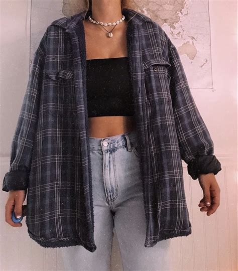 flannel outfits aesthetic